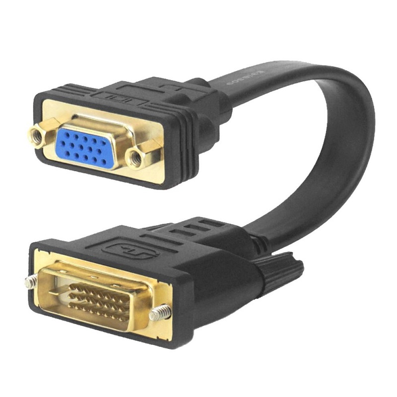 Dell oj8461 DVI Male to VGA Female Power Cord Cable Wire Converter Tip Plug