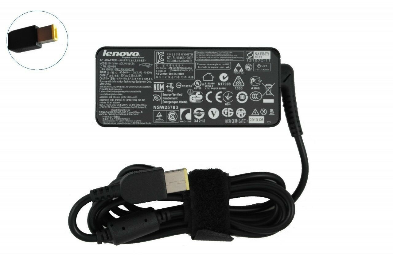 Lenovo 00HM611 ThinkPad AC Adapter Power Supply Cord Cable Charger Genuine Original