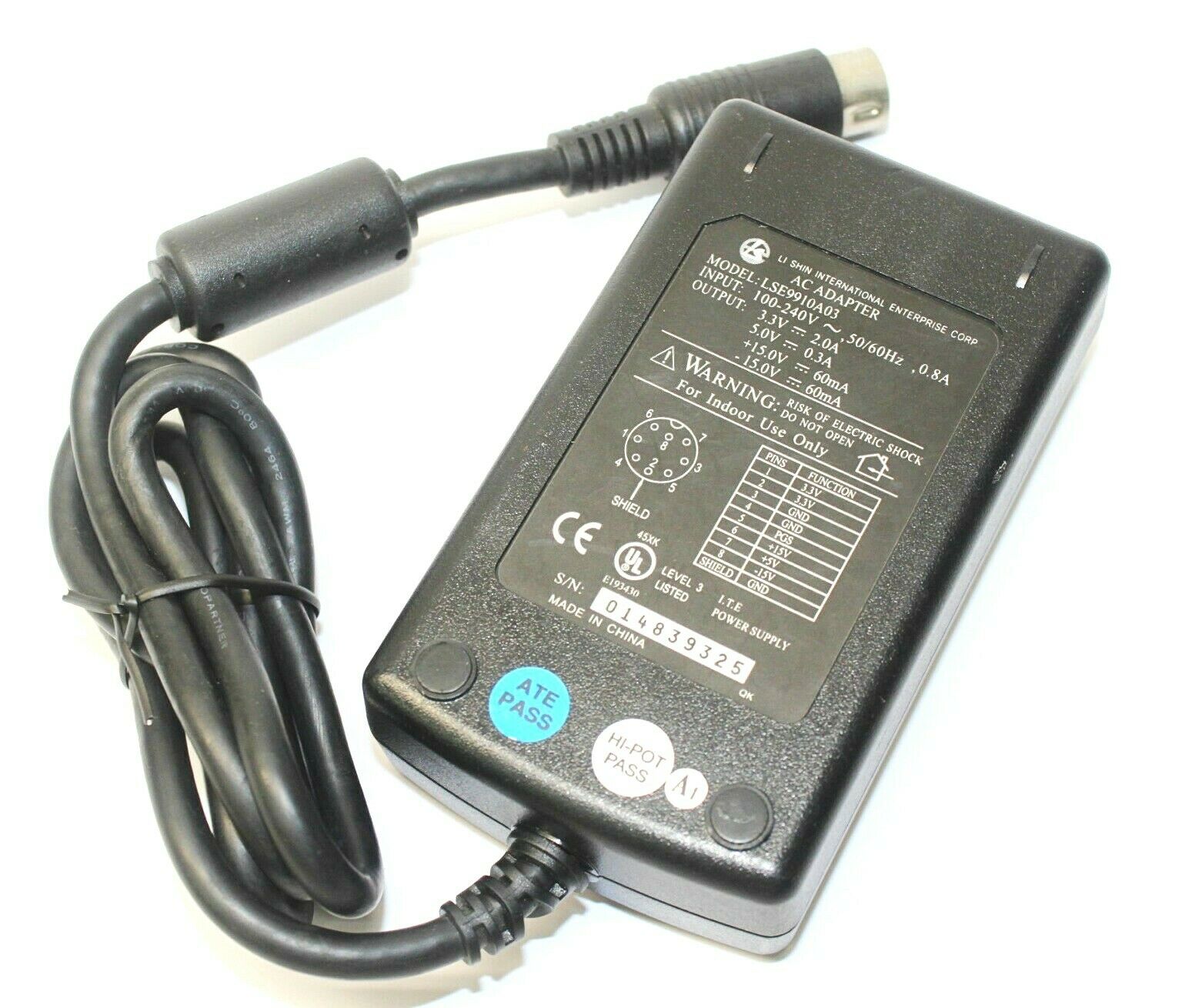 LiShin LSE9910A03 Ac Adapter Power Supply Cord Cable Charger Genuine Original