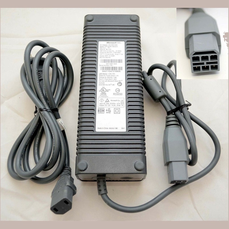 Microsoft X815555-003 AC Adapter Power Cord Supply Charger Cable Wire XBox 360 Genuine Original