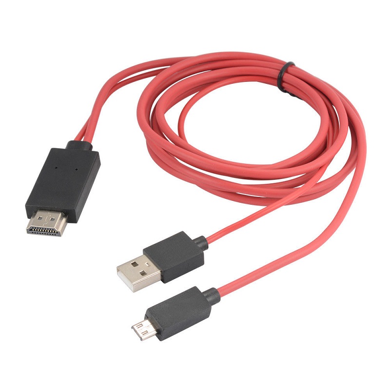 Samsung AC1236 USB Male to Micro USB to HDMI Power Cord Cable Wire Converter Tip Plug S3