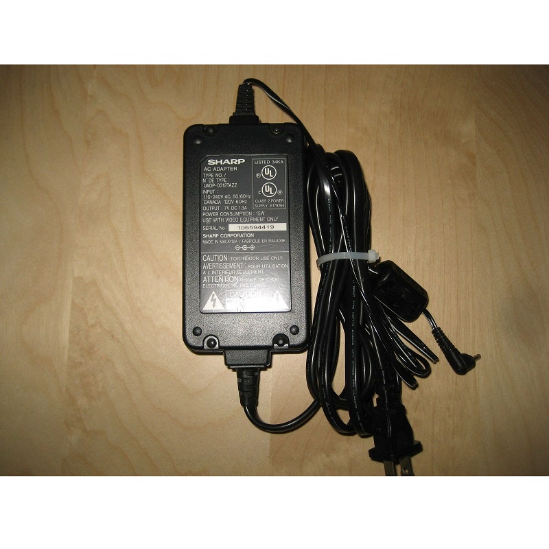 Sharp UADP-0312TAZZ AC Adapter Power Cord Supply Charger Cable Wire Genuine Original