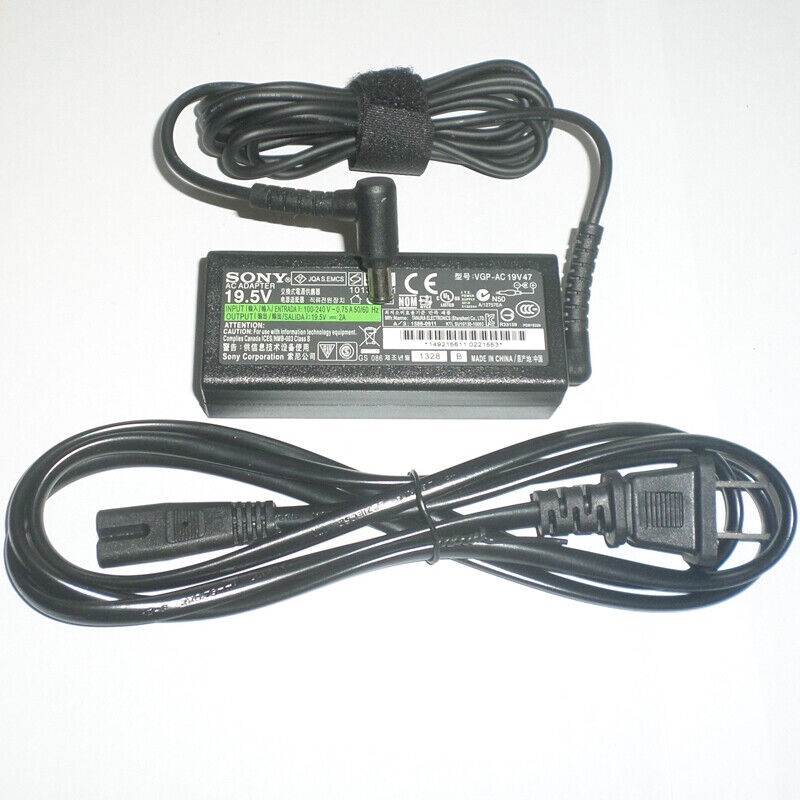 Sony VPC-W115 AC Adapter Power Cord Supply Charger Cable Wire Vaio PC Laptop Genuine Original