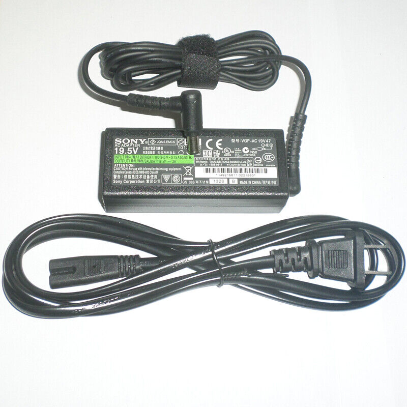 Sony VPC-W125 AC Adapter Power Cord Supply Charger Cable Wire Vaio PC Laptop Genuine Original