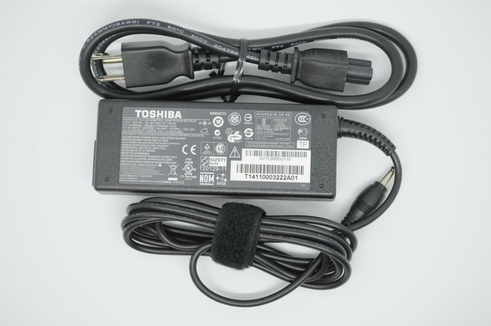 Toshiba PSAFGU-05F01D Ac Adapter Power Supply Cord Cable Charger Genuine Original