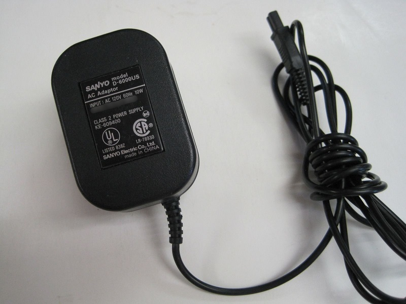 Genuine Original Sanyo D-6000US Microcassette Transcriber AC Adapter Power Cord Supply Charger Cable Wire